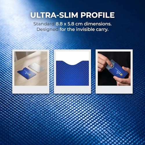 RFID Blocking Sleeves, [5 Pack 5 Color] [TÜV Certification] Anti-Theft Credit Card Protector RFID & NFC Contactless Card Security Holders Prevent Identity Theft for Credit, Debit Cards, Passport — view 4
