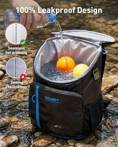 TOURIT Cooler Backpack 30 Cans, Insulated Leak-Proof Bag for Camping, Beach — view 4