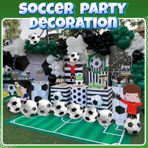 Inflatable Soccer Balls (Pack of 12)16-inch, Soccer Party Beach Balls Bulk — view 3
