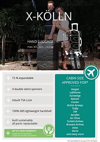 Hauptstadtkoffer - X-Kölln - Hand Luggage Hard Shell Expandable Cabin Trolley TSA Lock, 55 cm, 50 Liter, Camouflage — view 2