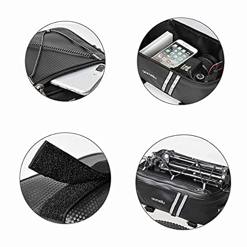 ANMEILU Bike Rack Bag - Rear Rack Bike Trunk Bag Back Seat Carrier Saddle Luggage Storage Pack - Folding Ebike Travel Cycling Waterproof Small — view 4