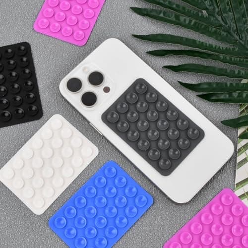 Wisebom Pack of 10 Silicone Suction Cup Phone Holder for Mobile Phone Cases, Compatible with Smooth Surfaces (Glass, Stainless Steel, Car Interiors), Holder — view 6