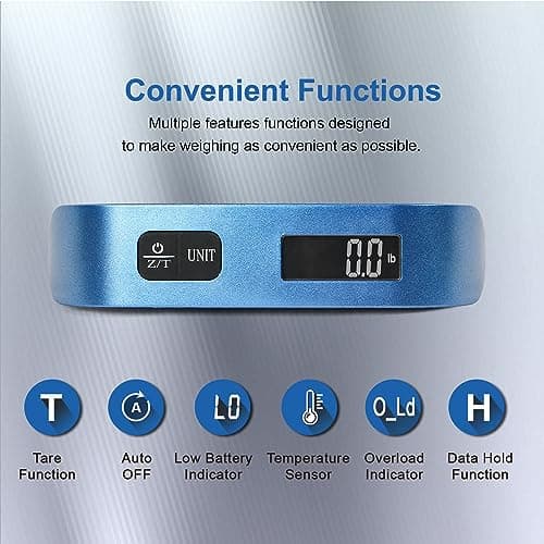 travel inspira Luggage Scale, Portable Suitcase, Weighing Scales (Blue) — view 2