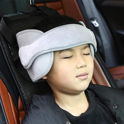 XINCHIA Kids Car Seat Travel Head Support Adjustable Toddler Headrest Support Band Head Strap Child Car Sleeping Pillow Neck Relief Pillow Soft Carseat Straps Cover for Car Plane Seat Travel Journey — view 3
