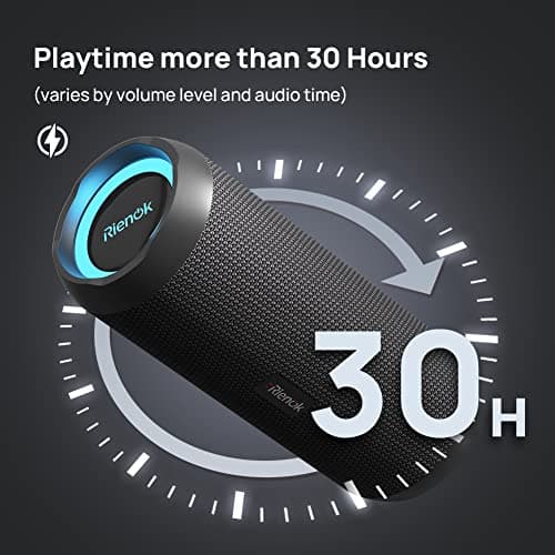 RIENOK Bluetooth Speaker 30W Wireless Speaker Portable Dual Pairing HD Stereo Sound IP67 Waterproof Bluetooth 5.0 Outdoor Sport Speaker — view 2