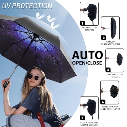 SY COMPACT Travel Umbrella Windproof Automatic Unbreakable UV Protection — view 5