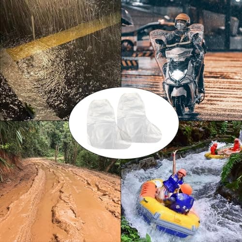 Waterproof Shoe Covers, Transparent Overshoes Shoe Protector Cover, 5 Pairs — view 6