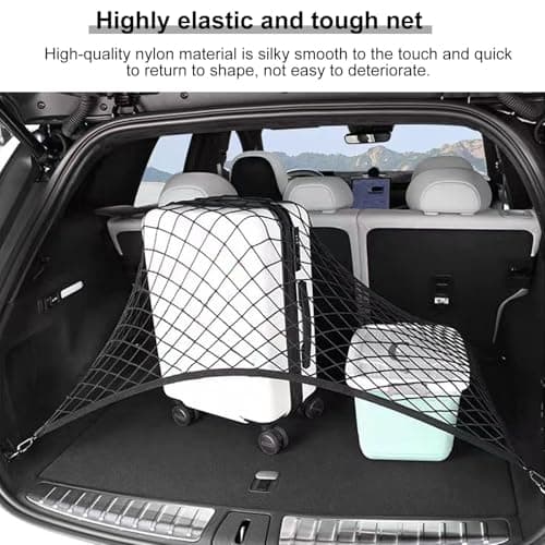 Cargo Net, 110*60 Nylon Cargo Net for van, Adjustable Elastic Car Boot Net — view 5