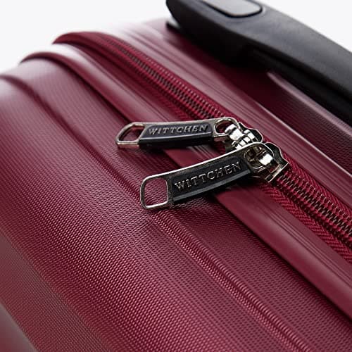 WITTCHEN Cosmetic Case Travel Suitcase Carry-On Cabin Luggage Hardshell Made of ABS Combination Lock Groove Line Burgundy — view 5