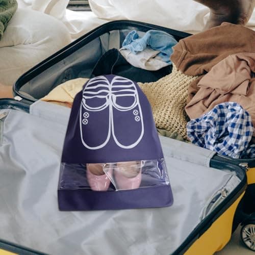 10Pcs Large Capacity Non-Woven Shoe Bags with Drawstring Closure — view 6