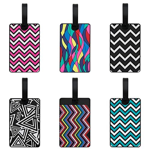 6Pcs Luggage Tag, Luggage Labels Travel Suitcase Luggage Tags Business Card Holder/ Travel ID Bag Tag