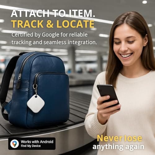 2-Pack Oscanna Tracker Tag using Google Find My Device ( ANDROID ONLY) (White) — view 4