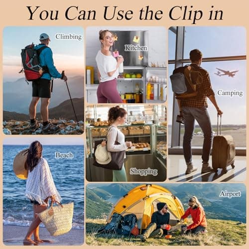 Wasise Magnetic Hat Clip for Bag - Hat Clips for Travel on Bag, Eco-Friendly Cork, Sun Straw Hats Clip, Handbag and Backpack Leather Storage Holder, Convenient and Versatile for Travel — view 4