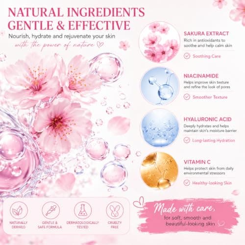 40PCS Pamper Gifts for Women, Sakura Skincare Set, Face Masks Multipack — view 5