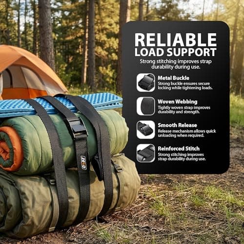 ZENO Ratchet Straps 6 Pack | Tie Down Straps | Heavy Duty Tensioning Belts | 2.5M Adjustable Cargo Straps Ratchet Straps for Motorcycle, Cargo, Trucks, Trailer, Luggage | 125kg Loading Capacity — view 4
