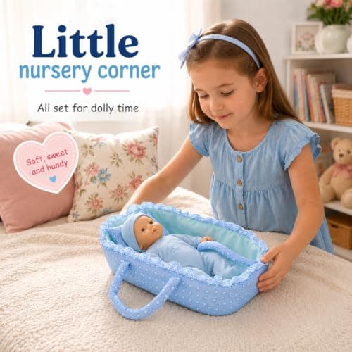 Warmhm Baby Doll Bassinet Carrier, Small Bed with Pillow Doll Accessories — view 5