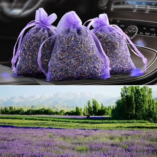 20 Pack Lavender Bags for Wardrobes, Drawers & Cars, Natural Dried lavender Sachets for Moths & Freshness, Empty Lavender Bags to Fill — view 6
