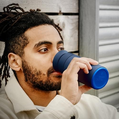 Ocean Bottle Brew Flask 350ml | Insulated Travel Flask for Hot & Cold Drinks | Recycled Stainless Steel | Sustainable, Eco Friendly Gift (Ocean Blue) — view 5