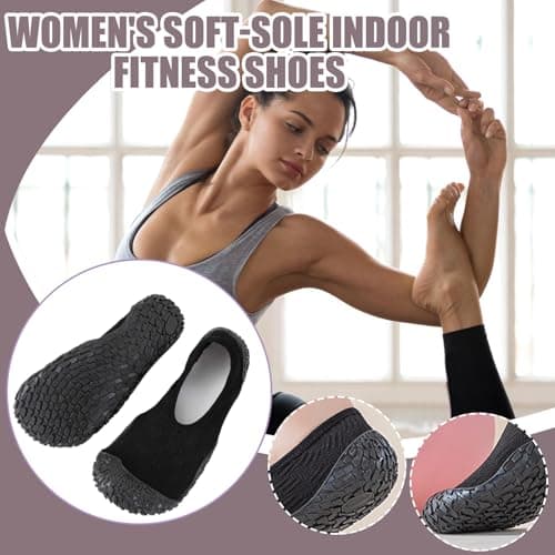 Barefoot Shoes, Treadmill Shoes, Women's Treadmill Shoes, Lightweight Socks, Comfortable Indoor Shoes, Comfortable for Travel and Dancing, Black, 5 UK — view 6