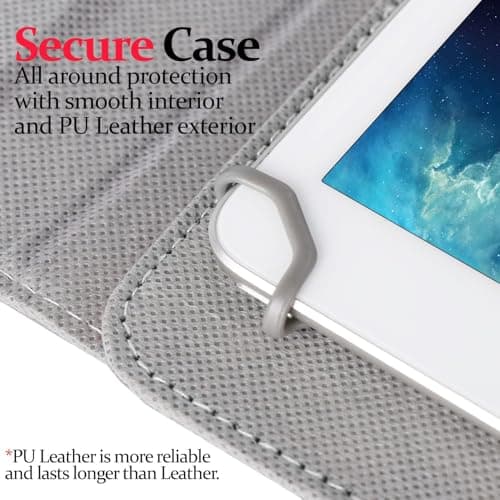 World biz Universal 8 inch Tablet Case, PU Leather Stand Case Folio Cover 360° Rotating Case Fits for All 8.0" Inch Samsung, Lenovo, Acer, Huawei, Sony, iPad, Toshiba Android Tablets (Purple) — view 6