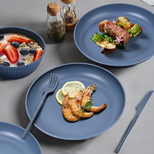 RHM 48Pcs Dinner Set for 4 - Camping Picnic Plates Bowls and Cutlery Set — view 4
