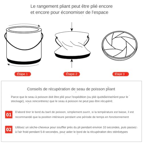 Foldable Water Pot - Light Green Stand, Foldable Camping Bucket, Compact Travel Pond Outdoor Utility Bowl | Portable Folding Water Pot with Sturdy Fabric Design for Fishing Camping p — view 4