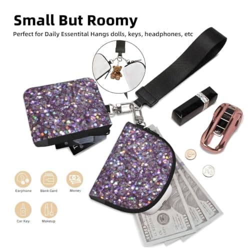 ERCgad Sequin Pattern Print Wrist Strap Outdoor Sports Bag Unisex Fitness Accessory Running Travel Gift — view 5