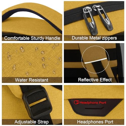 KASIBON Laptop Backpack for Men, Anti-Theft Business Travel Backpack — view 4