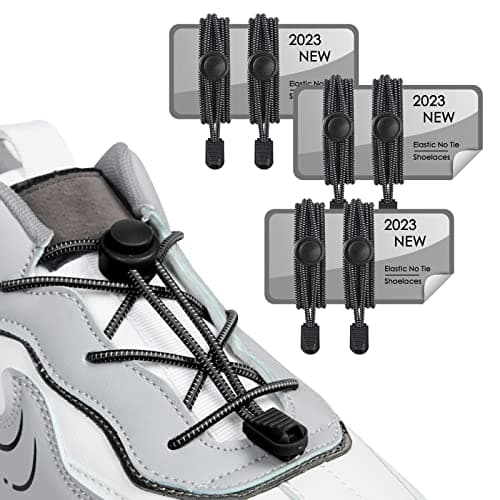 flintronic Elastic No Tie Laces, Adjustable Tieless Shoelaces with Strong Lock for Adults and Kids, No-Tie Shoe Laces for Sneakers, Hiking Boots and Casual Shoes, 6-Pack, One Size Fits All — view 2
