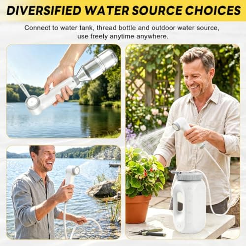 FOTSHARER Portable Bidet for Travel, Electric Bidet for Women & Men, High Pressure 1600mAh Bidet Sprayer, LED Display, Dual Spray Modes, 2.5L Tank, IPX6 Waterproof Handheld Bidet for Camping & Home — view 4