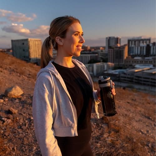 Super Sparrow Water Bottle 1000ml - One-Tap TouchGulp Bottle - Non-Toxic BPA Free - Lightweight & Sustainable Tritan Water Bottles for Sports, Travel, Outdoors — view 4