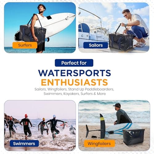 BCHEE Water Sports Kit Beach Bag, Change Bag for Wet Or Dry Kit | Water Resistant Durable Material | Velcro Fastening Lid | Removable Shoulder Strap | Strong Handles | UK Business | BOGOF — view 2