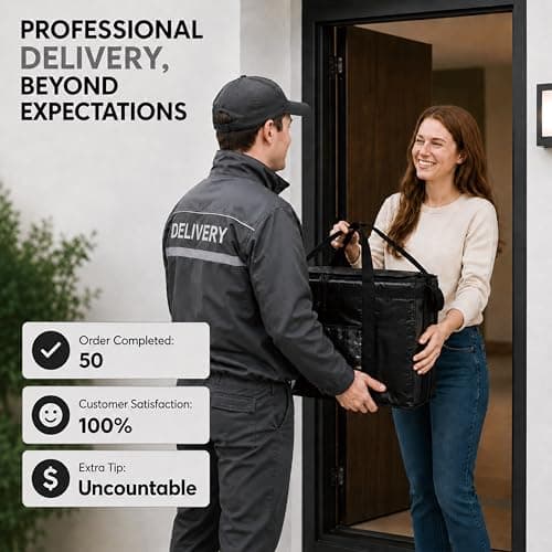 NZ home PRO Large Insulated Food Delivery Bag (2XL, Black, 1 Pack) — view 2