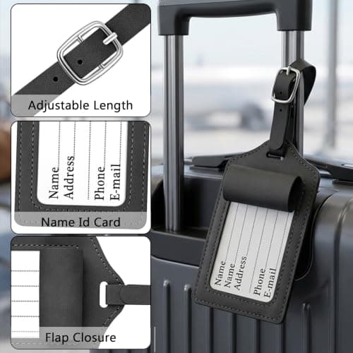 Passport Cover & Luggage Tag Set,Leather Passport Holder With RFID Blocking — view 6