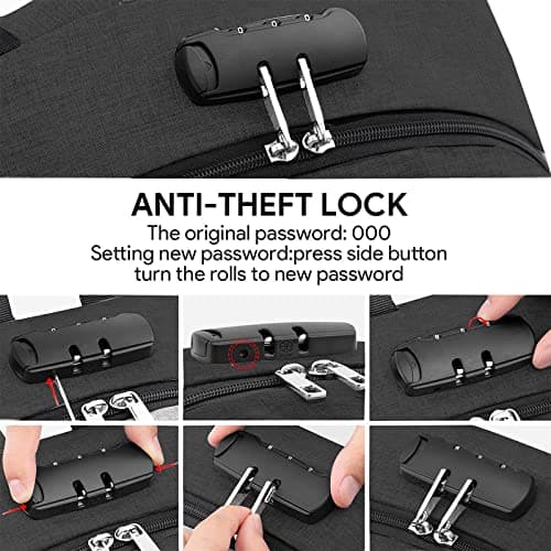 VSNOON Anti-Theft Laptop Backpack, 18.4 inch Business Laptop Bag — view 6