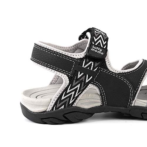 HEVA Womens Hiking Sandals Closed Toe Athletic Walking Shoes,4UK, Black — view 4