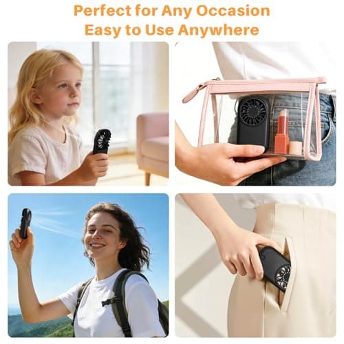 Ciaien Mini Handheld Turbo Fan,56g Pocket Fan with 11000 RPM Max Speed — view 6