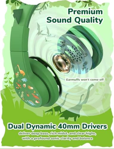 iClever HS19S Kids Headphones Wired 3.5mm, Childrens Headphones for Kids — view 4