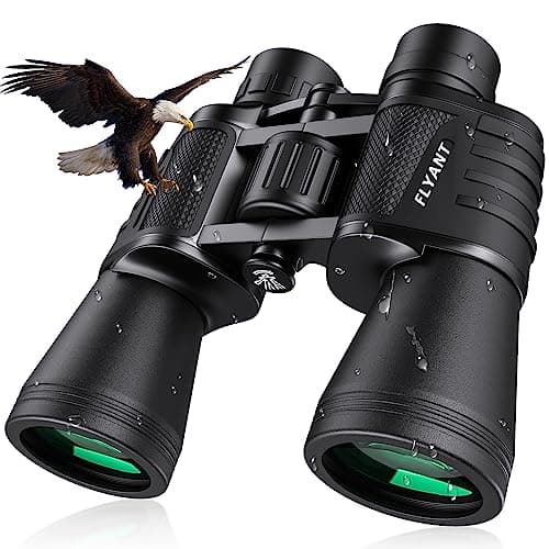 20x50 High Powered Binoculars for Adults, Waterproof Compact Binoculars with Low Light Vision, Ideal Essenstials for Travel Camping Bird Watching Cruise Hunting Football Games (Carrying Bag Included)