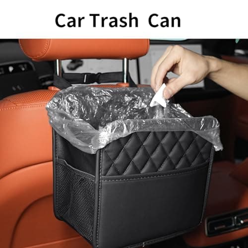 TepTupGa 2Pcs Car Seat Back Organizer with Cup Holders, Waterproof Large Capacity Hanging Car Backseat Storage Bag for Phones Documents Cups Bottle Travel Compatible with Most Vehicles — view 4