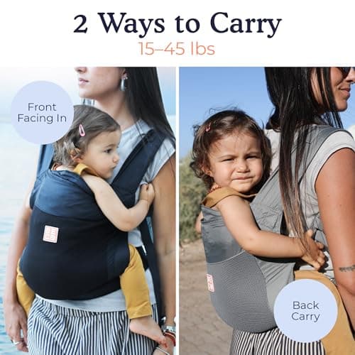 Beco Fly Lightweight Toddler Backpack Carrier, Foldable, 7-20 kg, Grey — view 3