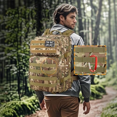 Geebymol 45L Military Tactical Backpacks Large Molle Army Assault Pack — view 6