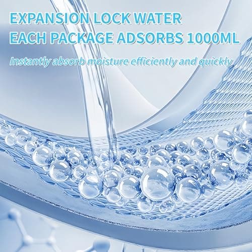 20 Packs Portable Toilet Gel,Camping Toilet Gel,Absorbent Powder,Camping Toilets Absorbent Powder,Emergency Vomit Bag Absorber for Adults Outdoor,for Travel,Car,Hiking — view 4
