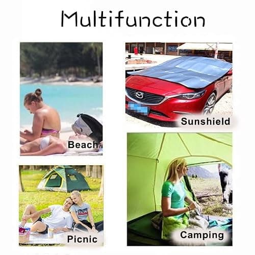 Aluminium Camping Mat, Foam Sleeping Mats for Camping, Reflective Aluminium Foil Insulation Mats, Tent Mat, Ground Mat 200 X 150 cm — view 6