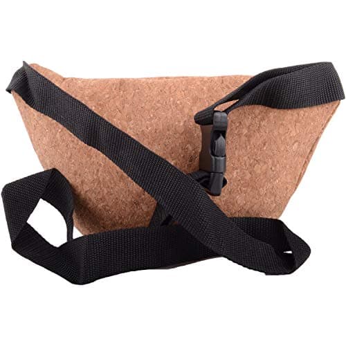 Womens Travel/Holiday Cork Waist Bag/Bumbag with Floral Design - Metallic Flowers — view 2