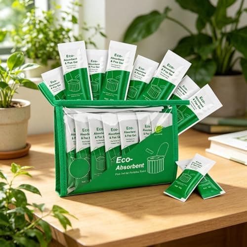 20 Pack Portable Camping Toilet Gel, Rapid Absorbent Waste Gel Odor Control Eco Friendly, Gels for Hiking Backpacking RV Road Trip Outdoor Toilet Portable Potty Travel — view 3