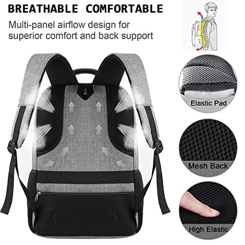 KASIBON Laptop Backpack for Men, Anti-Theft Travel Backpack Business — view 5