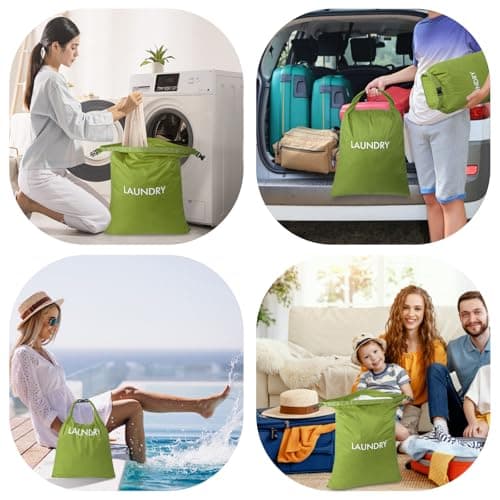 CANBOX 2 Pack Travel Laundry Bag, Nylon Washing Bags for Laundry, Camping — view 5