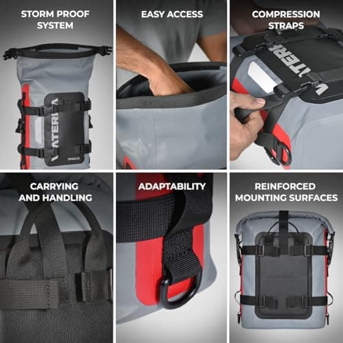 ViaTerra DryBag 8L - 100% Waterproof Motorcycle Tailbag | Rear Rack Bag I Universal with Versatile mounting — view 4