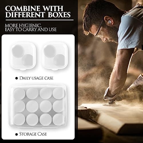 8 Pairs Silicone Ear Plugs for Sleeping, Reusable Waterproof Moldable SNR = 27dB Noise Cancelling Premium EarPlugs for Sleeping, Shooting, Airplanes, Concerts, Mowing, Studying, Swimming(White) — view 5